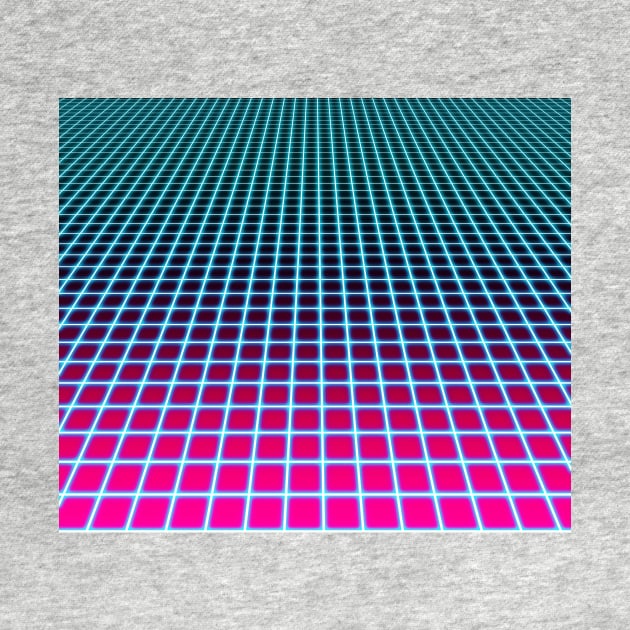 Vaporwave Ombre Grid Pattern by saradaboru